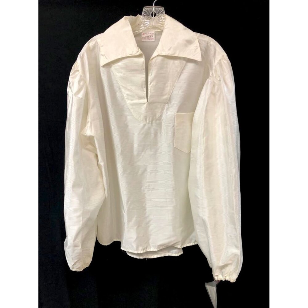 Renaissance Wedding Shirt White Moire Medium New